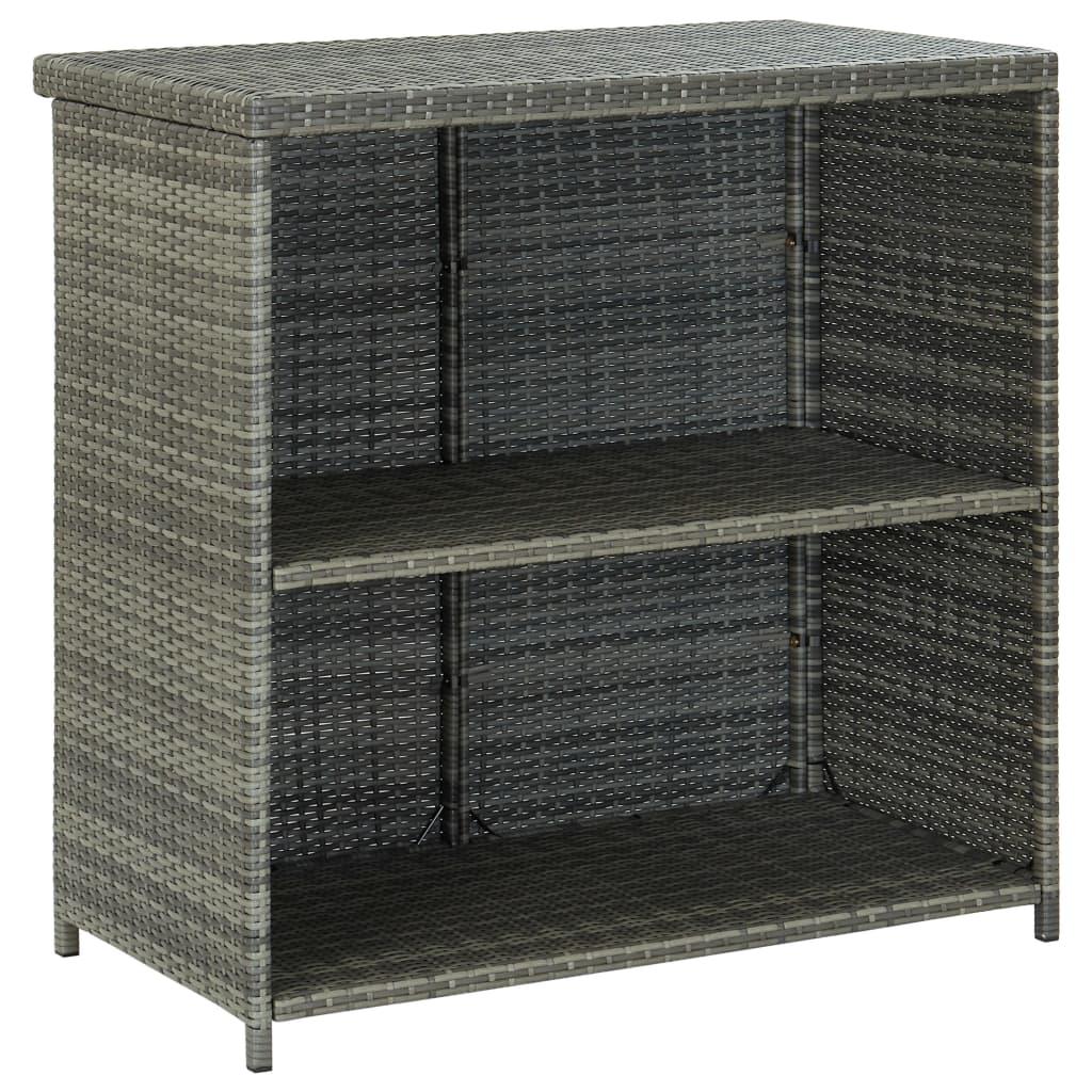 3 Piece Bar Set Poly Rattan Gray at Set Shop and Smile