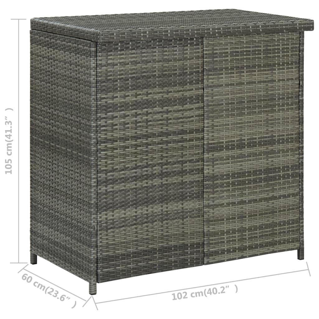 3 Piece Bar Set Poly Rattan Gray at Set Shop and Smile