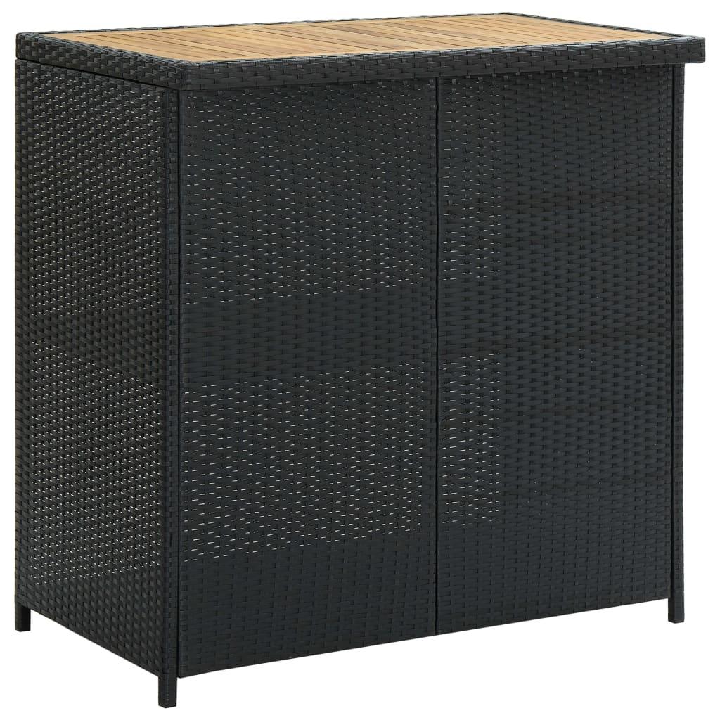3 Piece Bar Set Poly Rattan Black at Set Shop and Smile