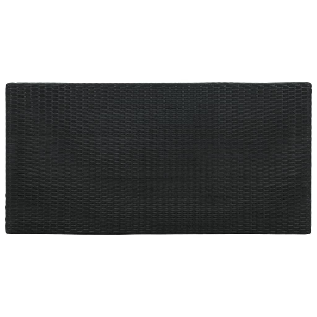 Bar Table with Storage Rack Black 47.2"x23.6"x43.3" Poly Rattan at Set Shop and Smile