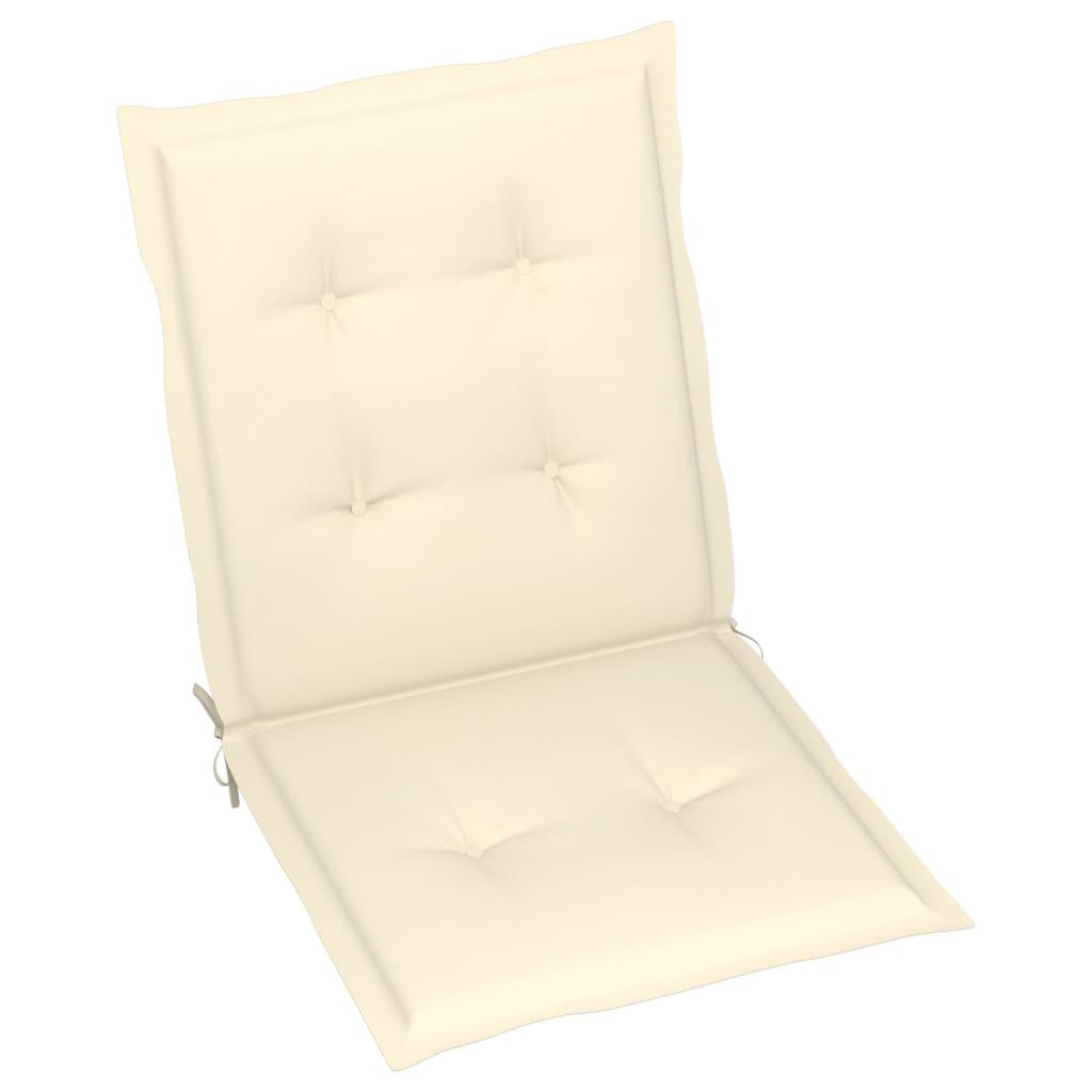 Garden Chair Cushions 6 pcs Cream 39.4"x19.7"x1.2" at Set Shop and Smile