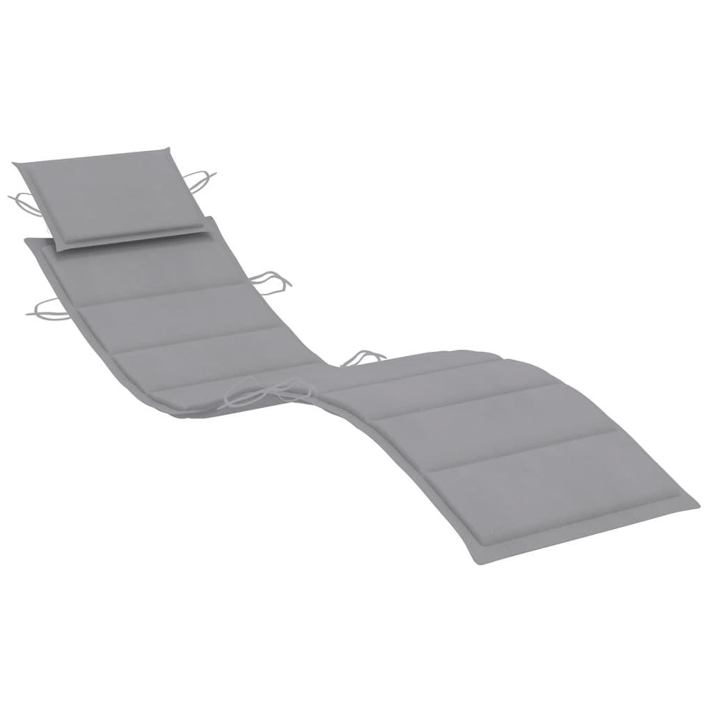 Sun Lounger Cushion Gray 73.2"x22.8"x1.2" at Set Shop and Smile