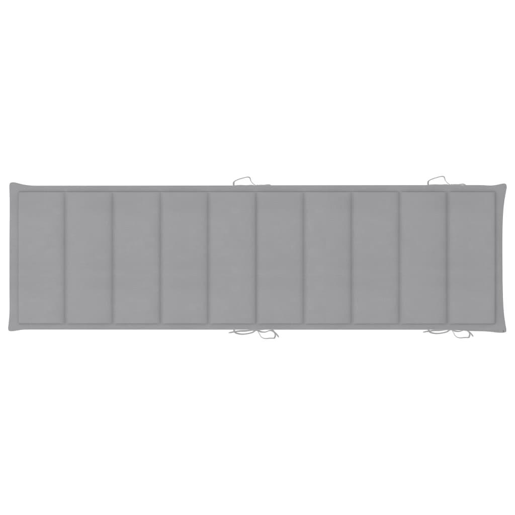 Sun Lounger Cushion Gray 73.2"x22.8"x1.2" at Set Shop and Smile