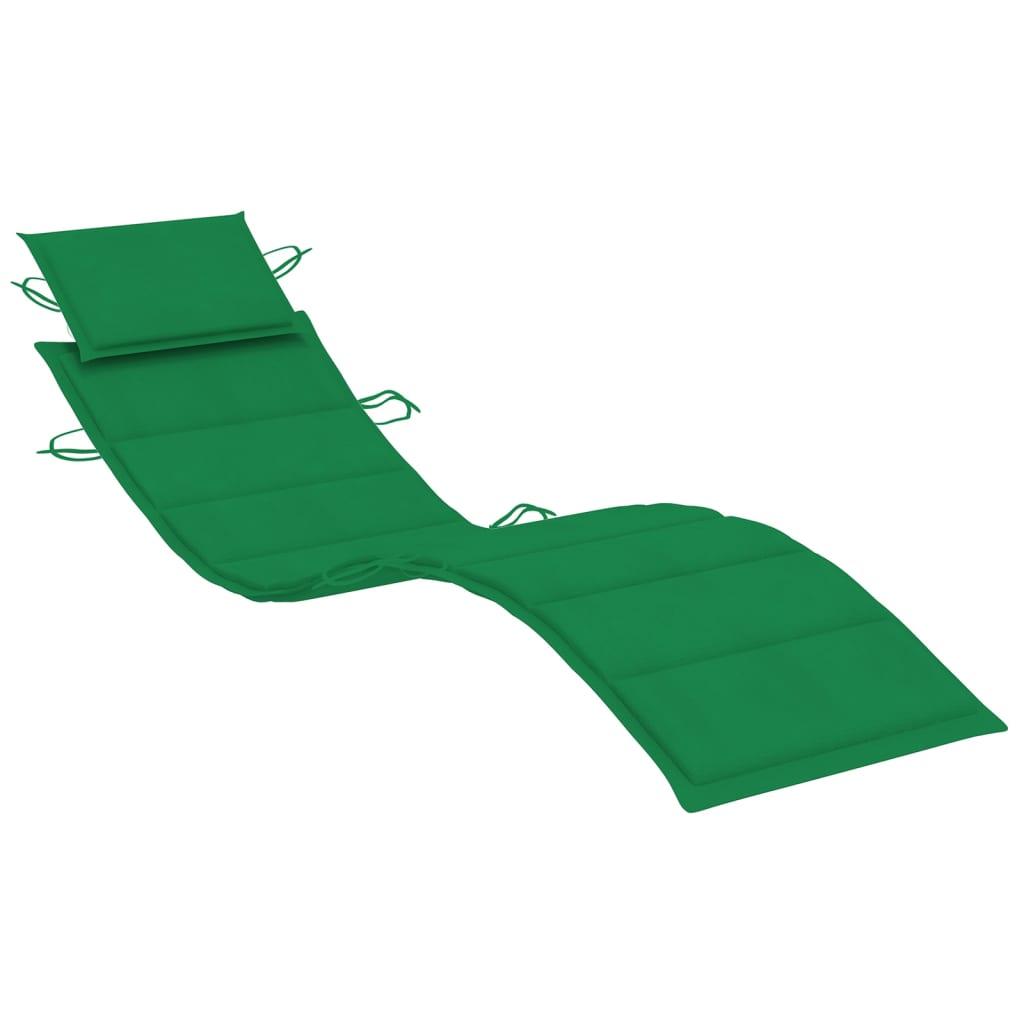 Sun Lounger Cushion Green 73.2"x22.8"x1.2" at Set Shop and Smile