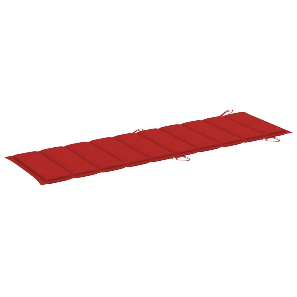 Sun Lounger Cushion Red 73.2"x22.8"x1.2" at Set Shop and Smile
