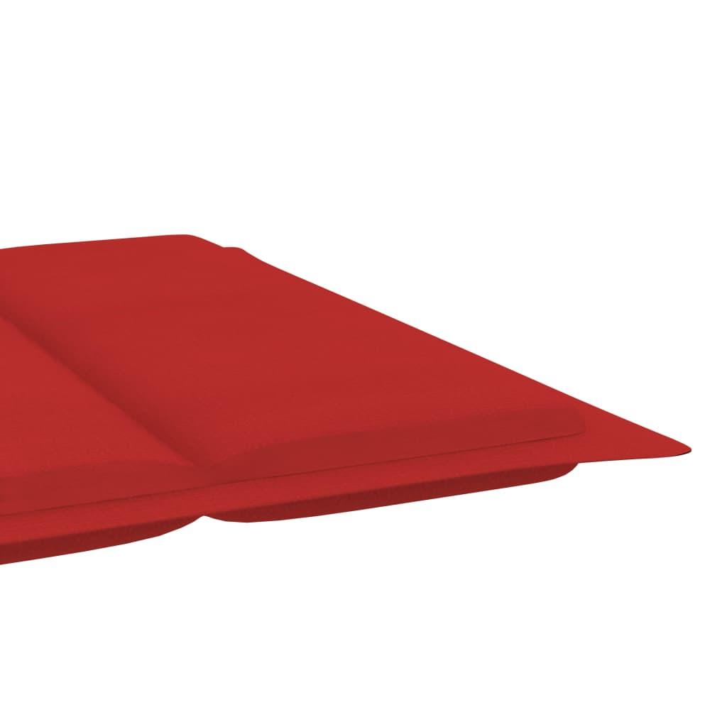 Sun Lounger Cushion Red 73.2"x22.8"x1.2" at Set Shop and Smile