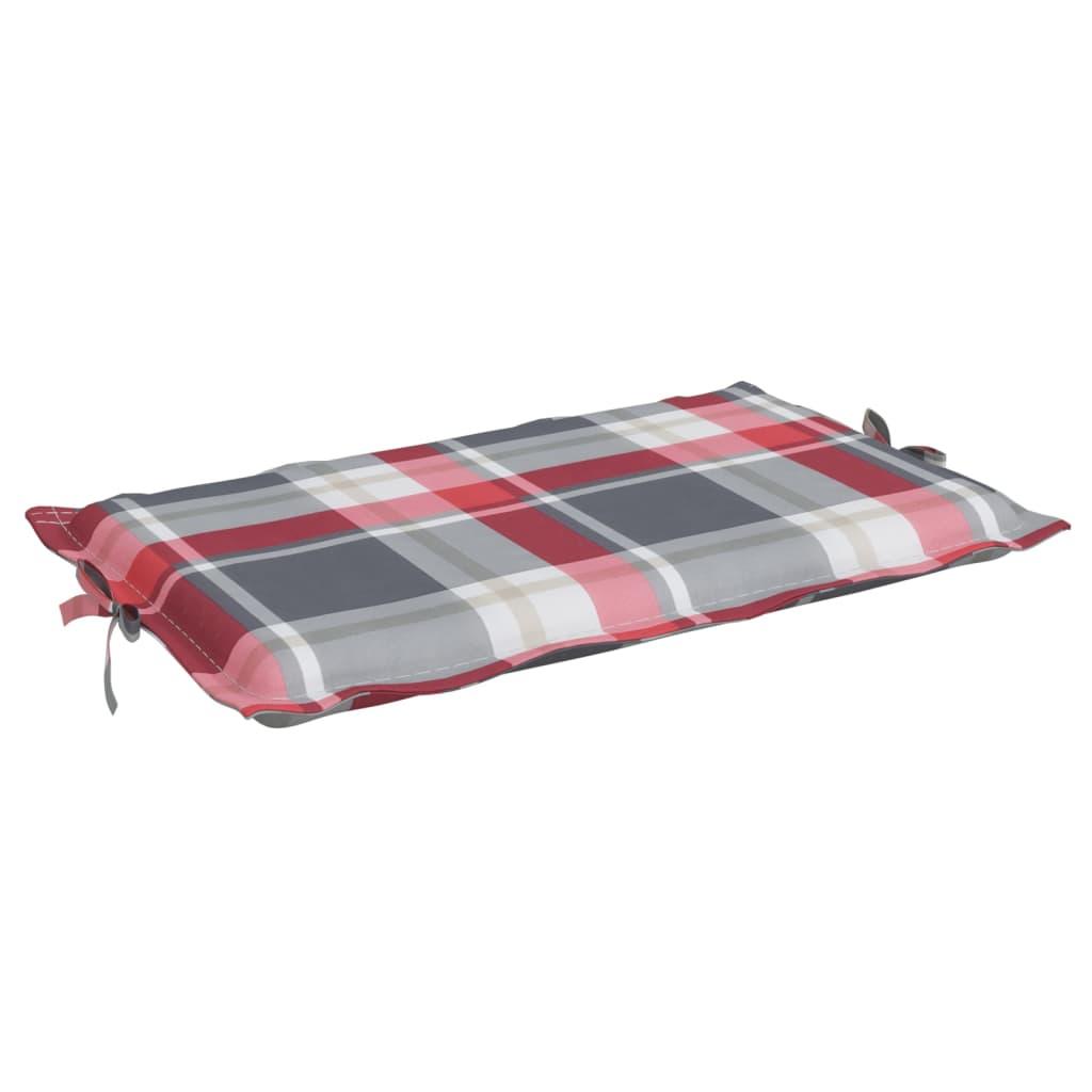 Sun Lounger Cushion Red Check Pattern 73.2"x22.8"x1.2" at Set Shop and Smile