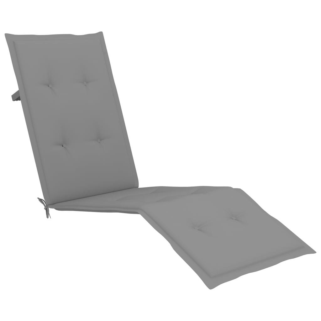 Deck Chair Cushion Gray (29.5"+41.3")x19.7"x1.2" at Set Shop and Smile