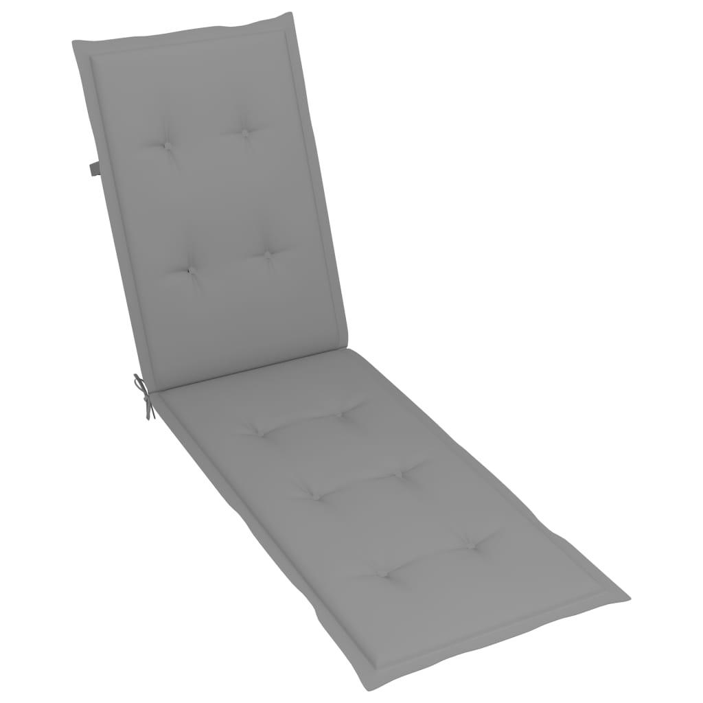 Deck Chair Cushion Gray (29.5"+41.3")x19.7"x1.2" at Set Shop and Smile