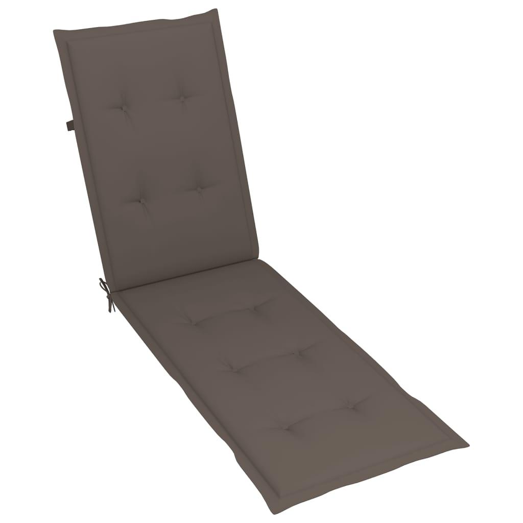 Deck Chair Cushion Taupe (29.5"+41.3")x19.7"x1.2" at Set Shop and Smile