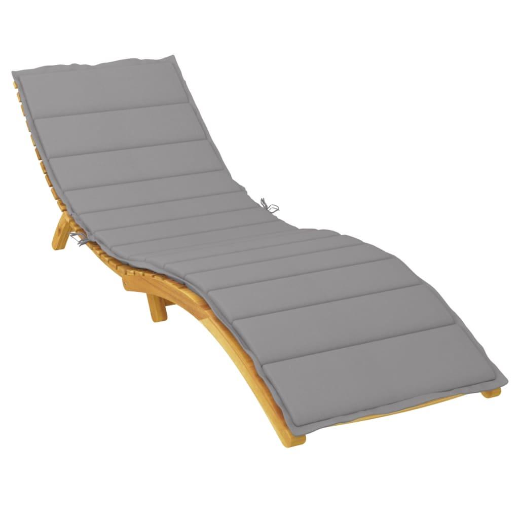 Sun Lounger Cushion Gray 78.7"x23.6"x1.2" Oxford Fabric at Set Shop and Smile