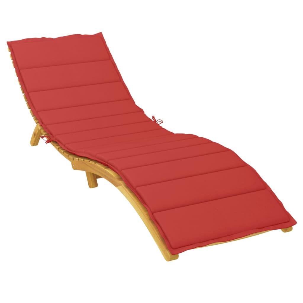 Sun Lounger Cushion Red 78.7"x23.6"x1.2" Oxford Fabric at Set Shop and Smile