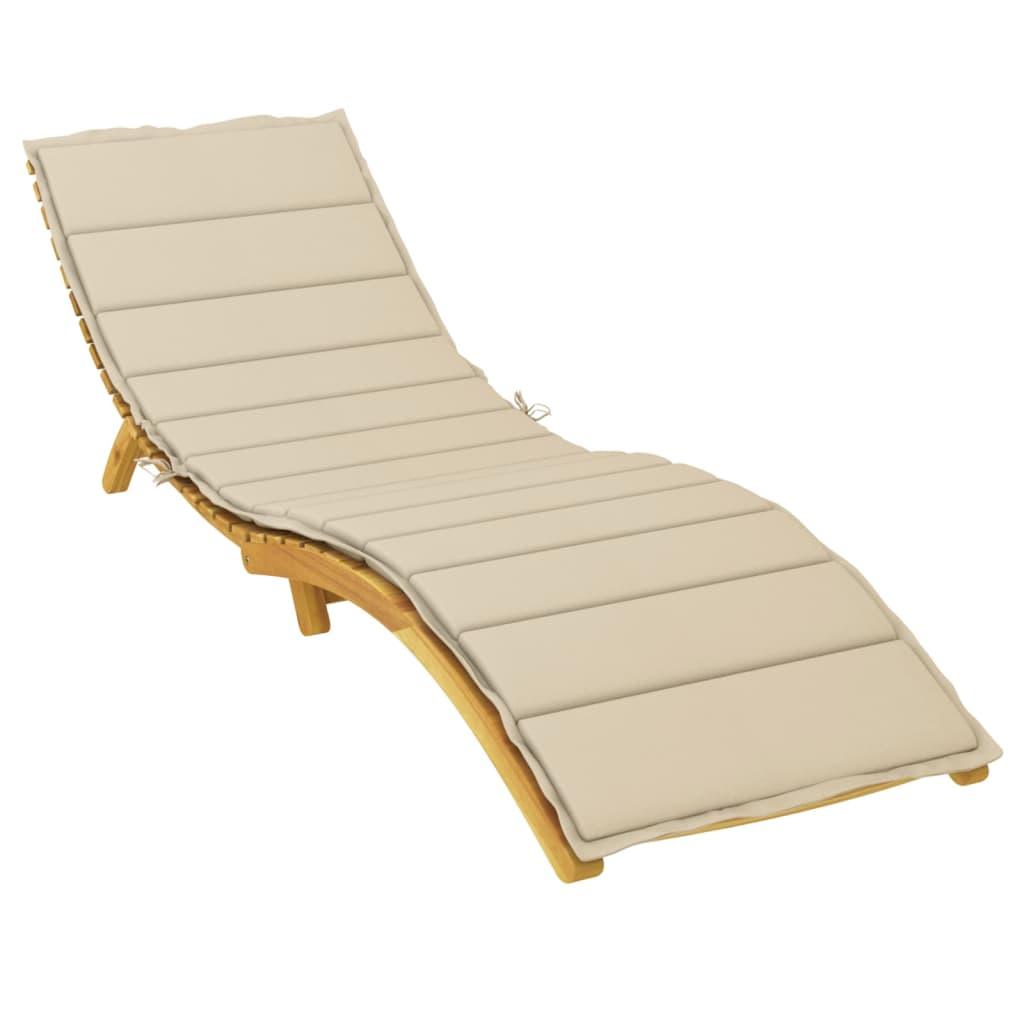 Sun Lounger Cushion Beige 78.7"x27.6"x1.2" Fabric at Set Shop and Smile