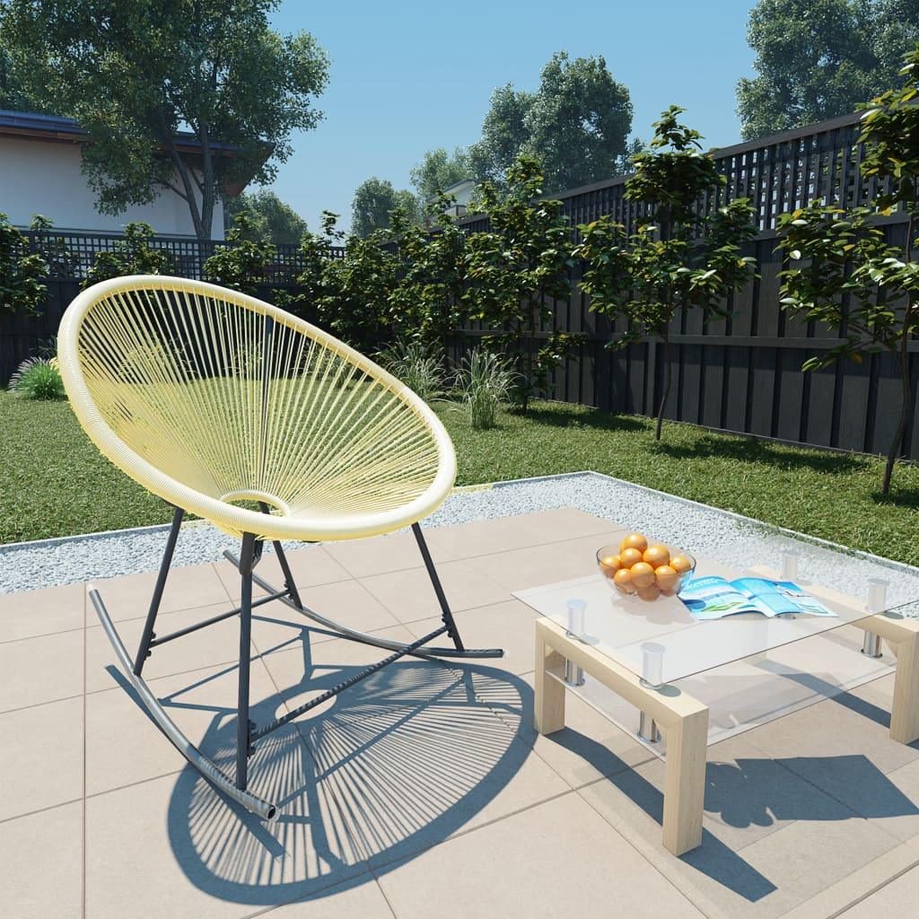Outdoor Acapulco Chair Poly Rattan Beige at Set Shop and Smile
