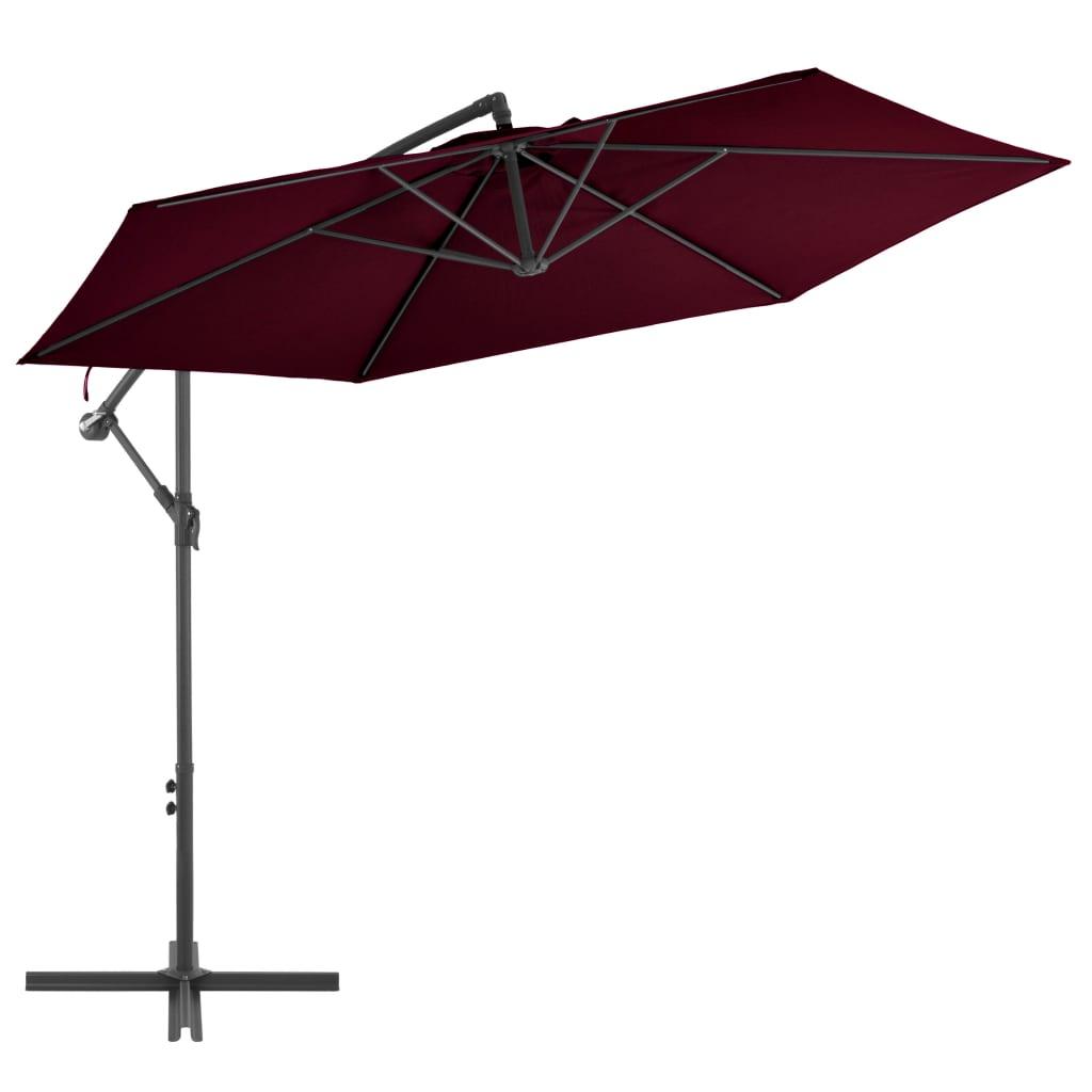 Cantilever Umbrella with Aluminum Pole Bordeaux Red 118.1" at Set Shop and Smile