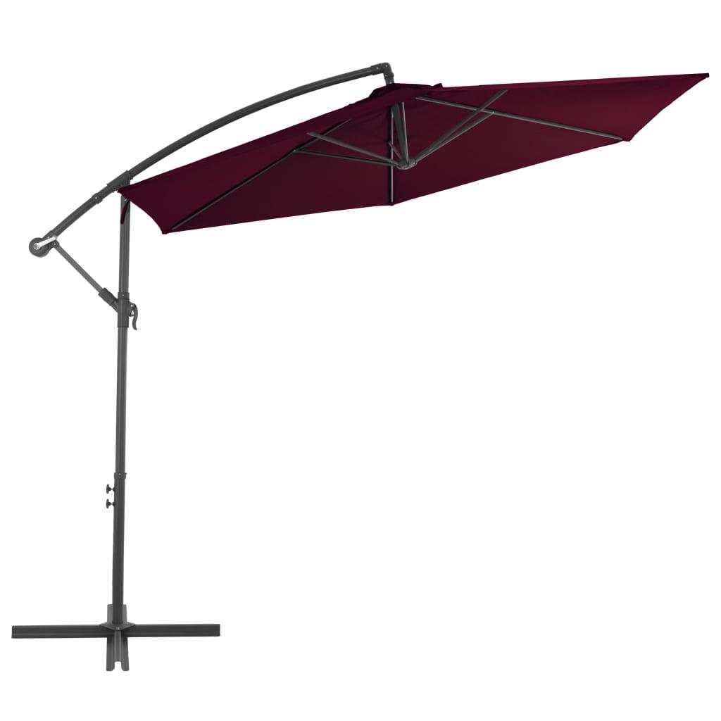 Cantilever Umbrella with Aluminum Pole Bordeaux Red 118.1" at Set Shop and Smile