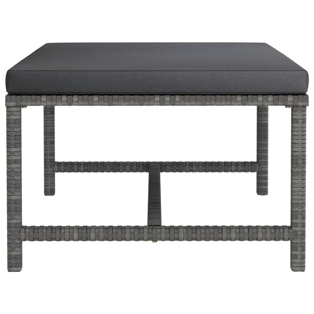 4 Piece Patio Lounge Set with Cushions Poly Rattan Gray at Set Shop and Smile