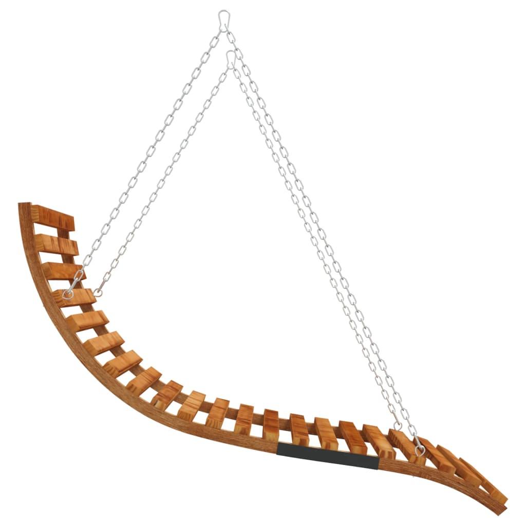 Swing Bed Solid Bent Wood with Teak Finish 45.3"x57.9"x18.1" at Set Shop and Smile