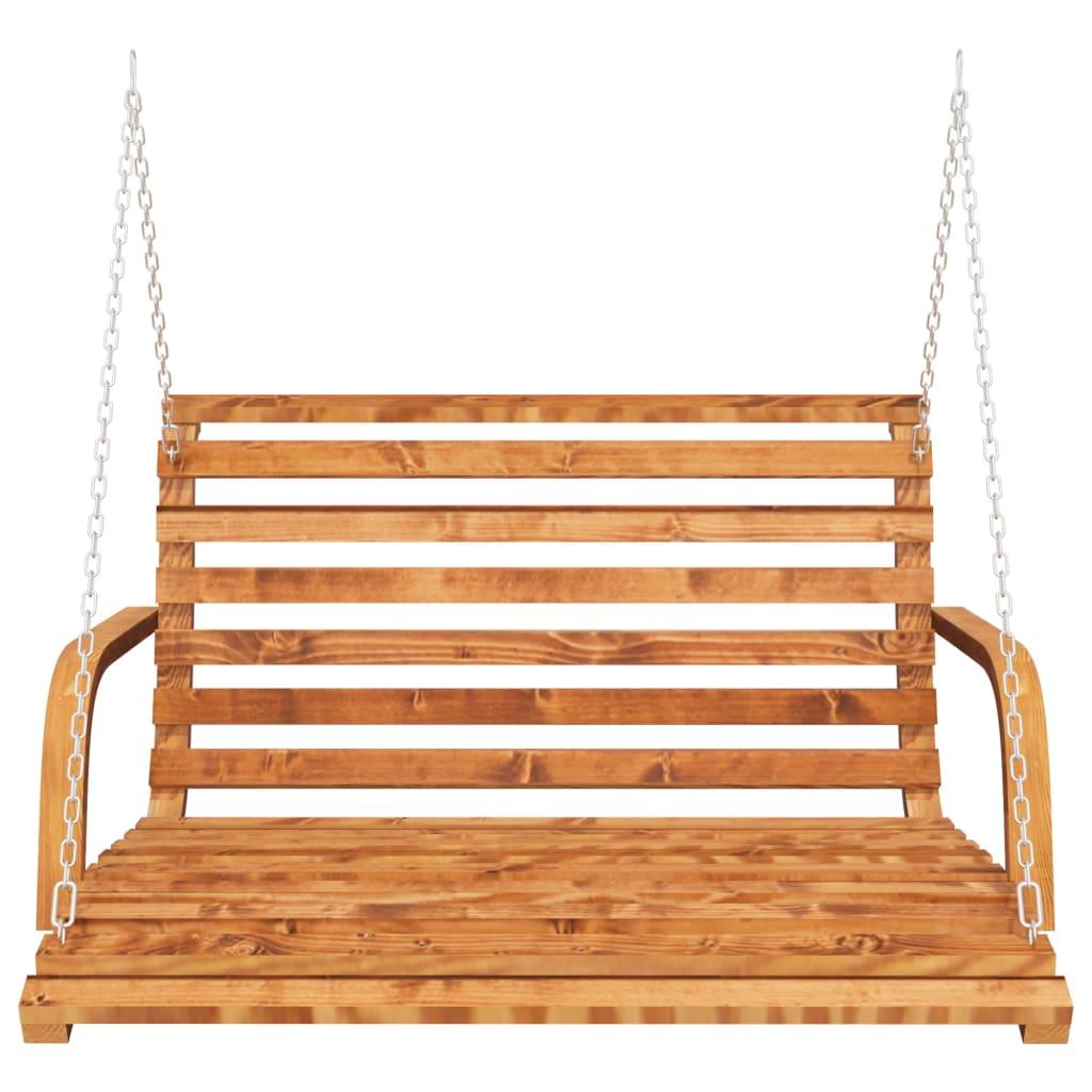 Swing Bench Solid Bent Wood with Teak Finish 49.6"x36.2"x24.8" at Set Shop and Smile