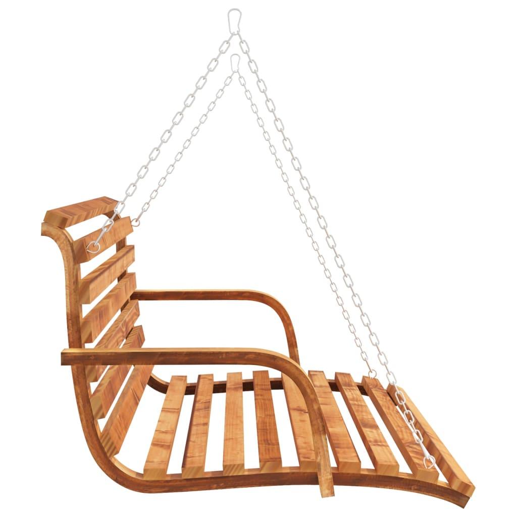 Swing Bench Solid Bent Wood with Teak Finish 49.6"x36.2"x24.8" at Set Shop and Smile