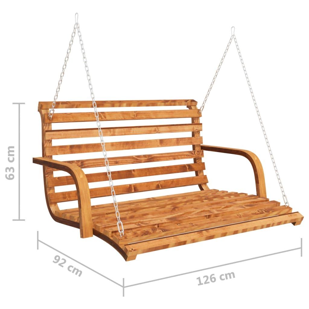 Swing Bench Solid Bent Wood with Teak Finish 49.6"x36.2"x24.8" at Set Shop and Smile