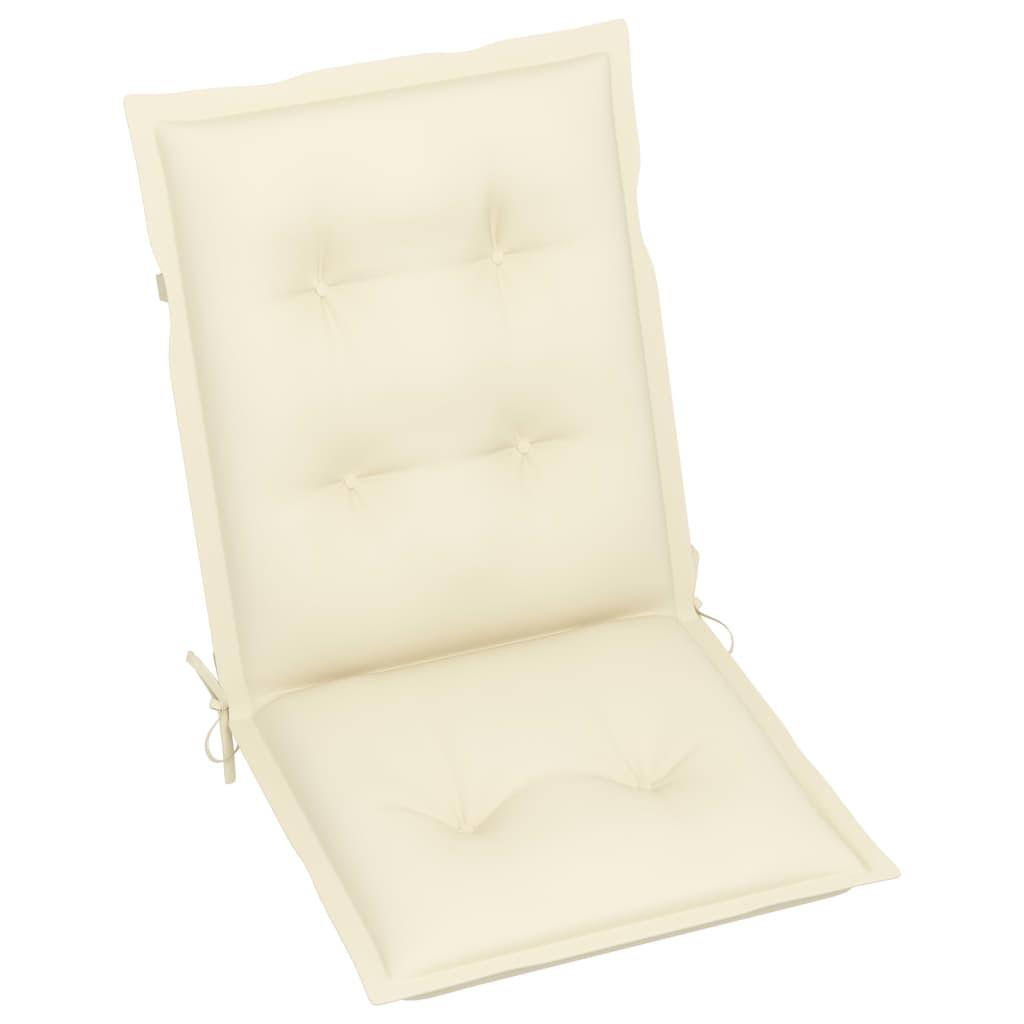 Garden Chair Cushions 4 pcs Cream 39.4"x19.7"x2.8" at Set Shop and Smile