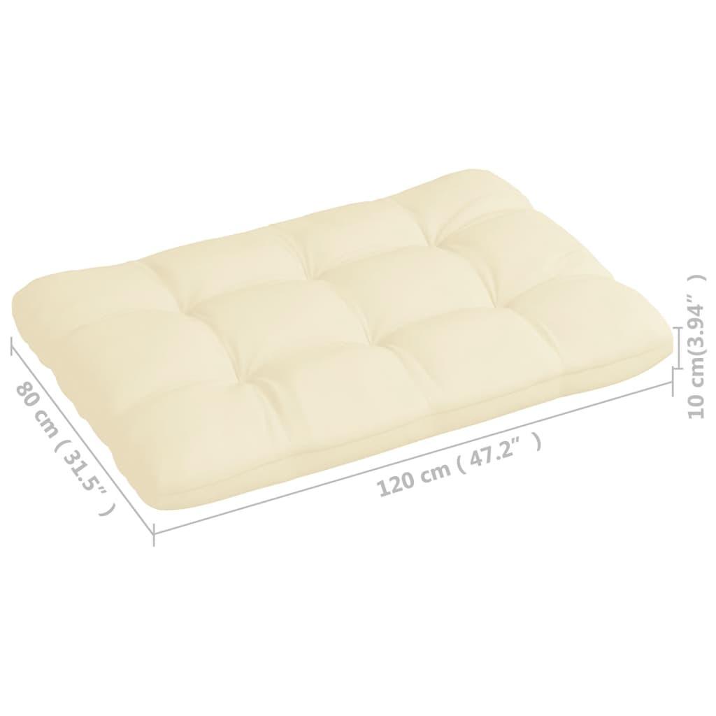 Pallet Sofa Cushion Cream 47.2"x31.5"x3.9" at Set Shop and Smile