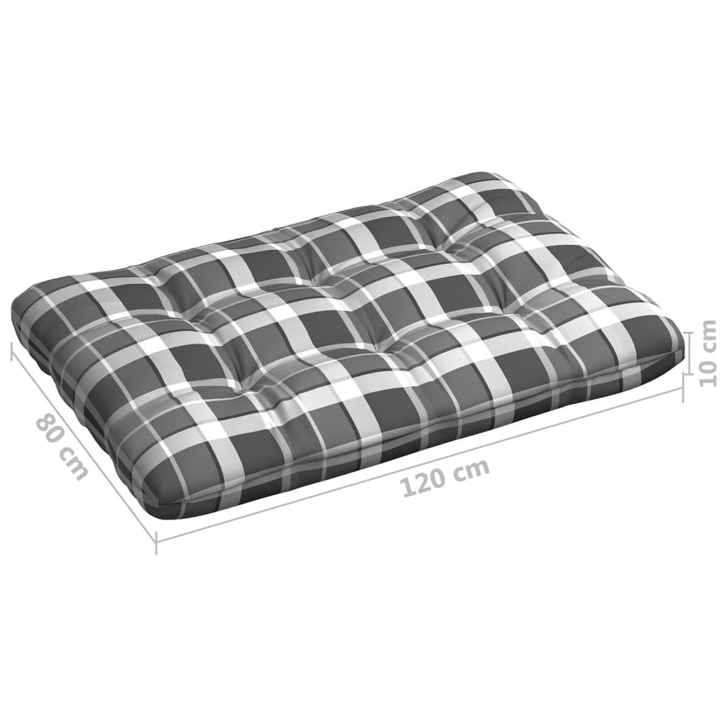 Pallet Sofa Cushion Gray Check Pattern 47.2"x31.5"x3.9" at Set Shop and Smile
