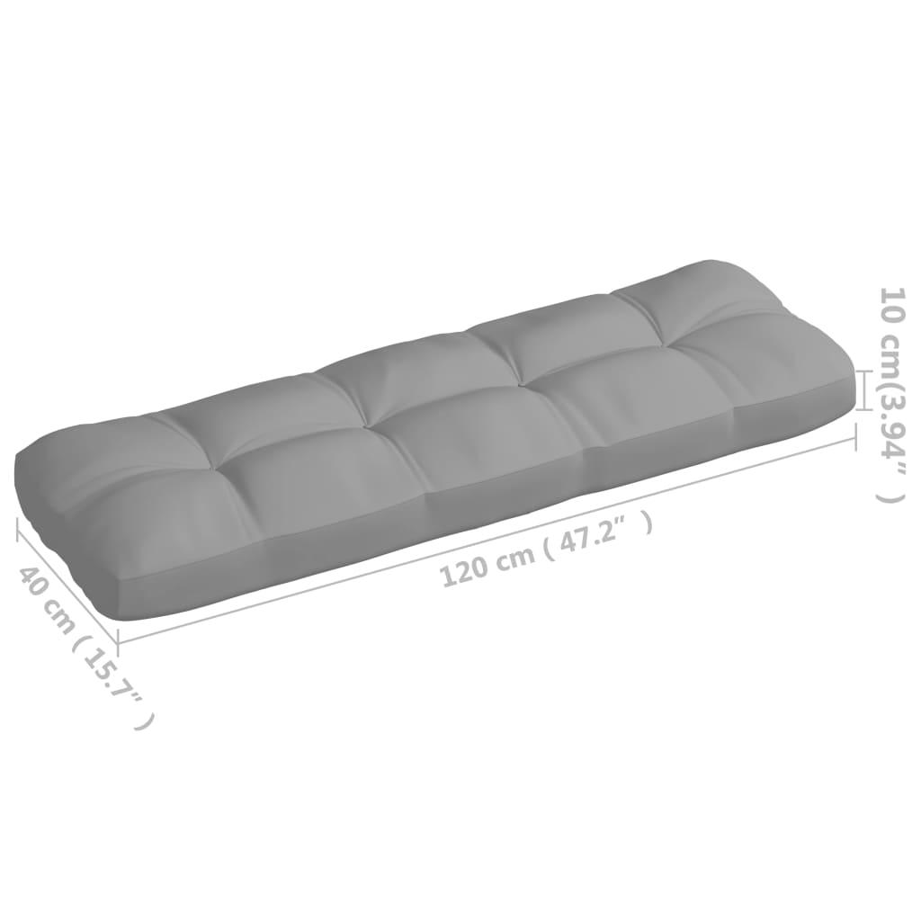 Pallet Sofa Cushion Gray 47.2"x15.7"x3.9" at Set Shop and Smile