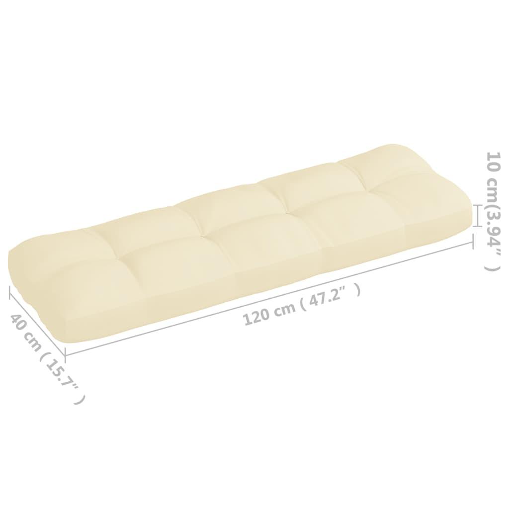 Pallet Sofa Cushion Cream 47.2"x15.7"x3.9" at Set Shop and Smile