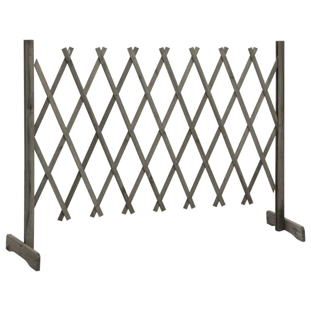 Garden Trellis Fence Gray 59.1"x31.5" Solid Firwood at Set Shop and Smile