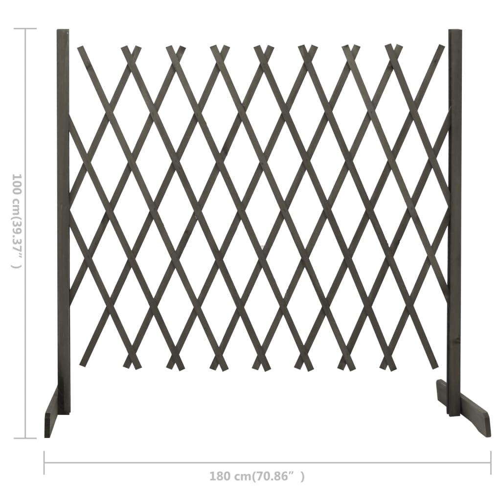 Garden Trellis Fence Gray 70.9"x39.4" Solid Firwood at Set Shop and Smile