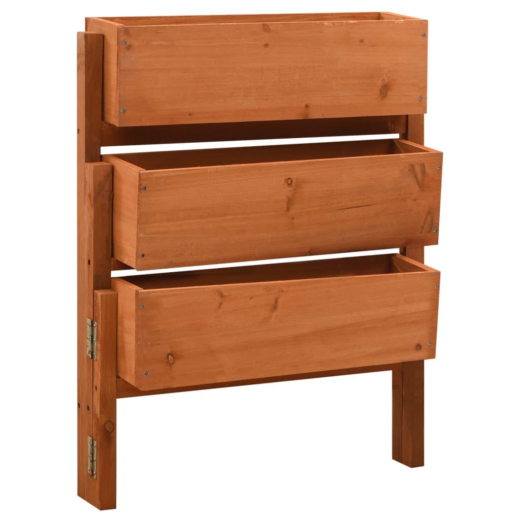 Garden Folding Planter Orange 23.6"x5.5"x29.5" Solid Firwood at Set Shop and Smile