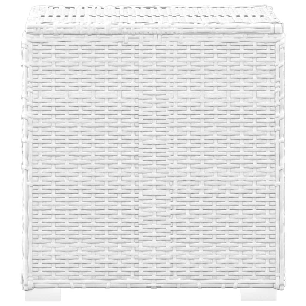 3 Piece Patio Sun Loungers with Tea Table Poly Rattan White at Set Shop and Smile