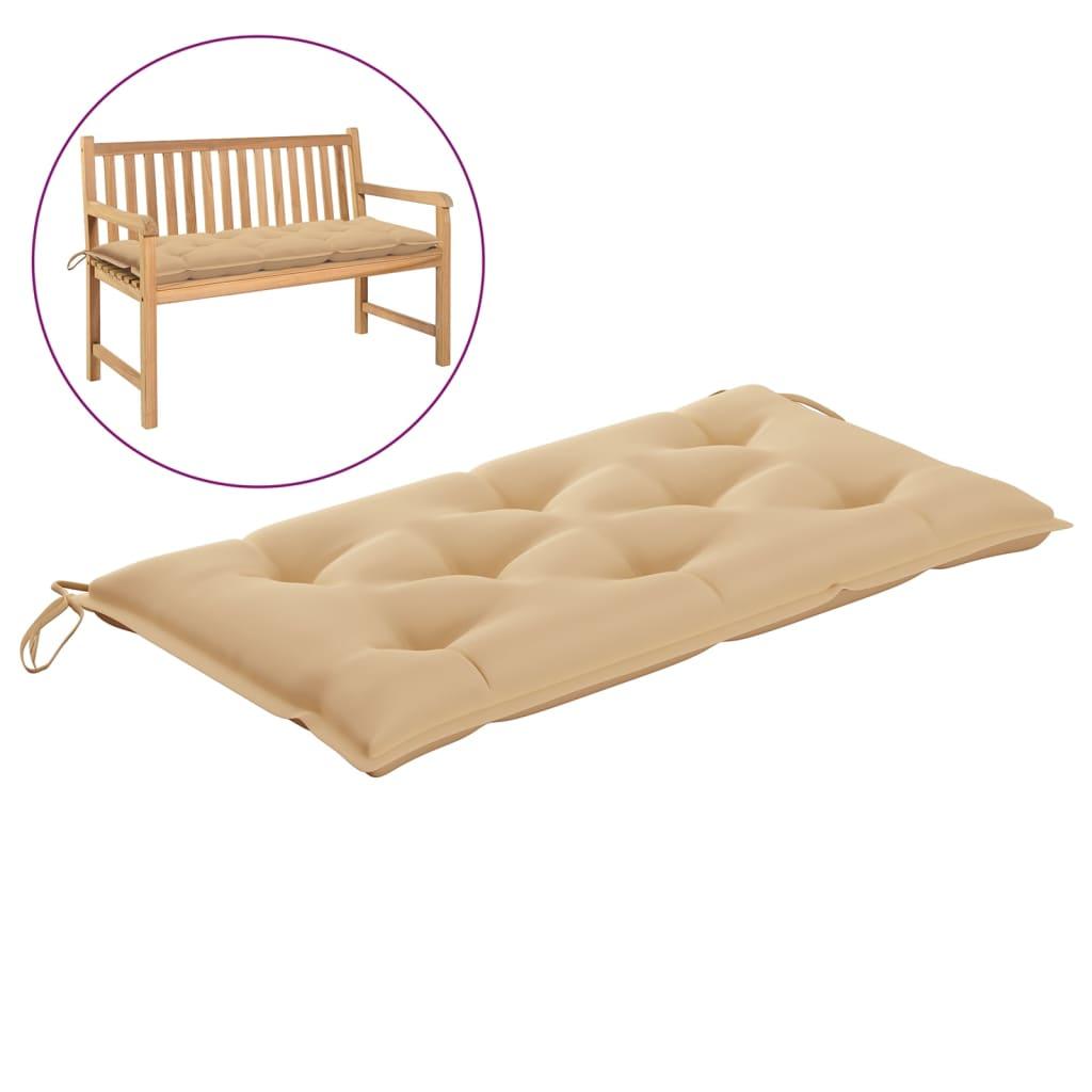 Garden Bench Cushion Beige 39.4"x19.7"x 2.8" Fabric at Set Shop and Smile