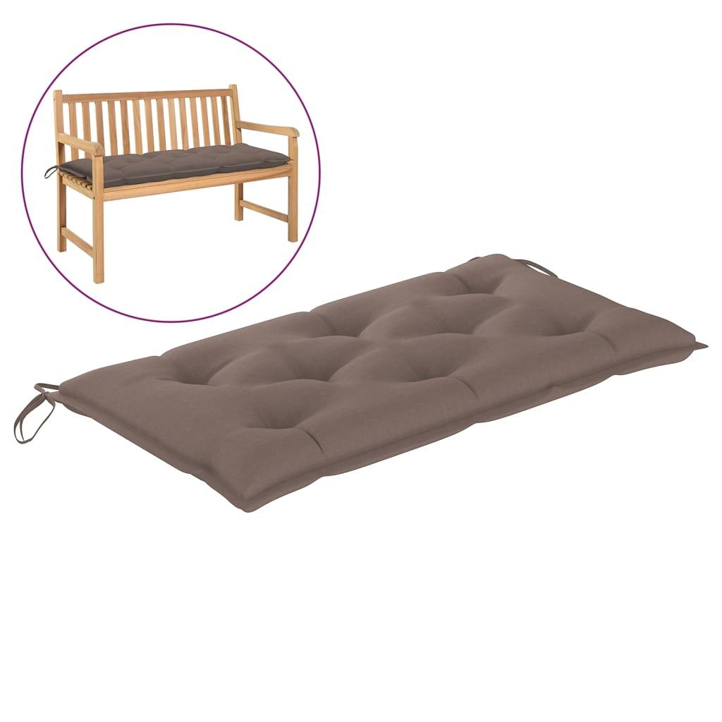 Garden Bench Cushion Taupe 39.4"x19.7"x2.8" Fabric at Set Shop and Smile