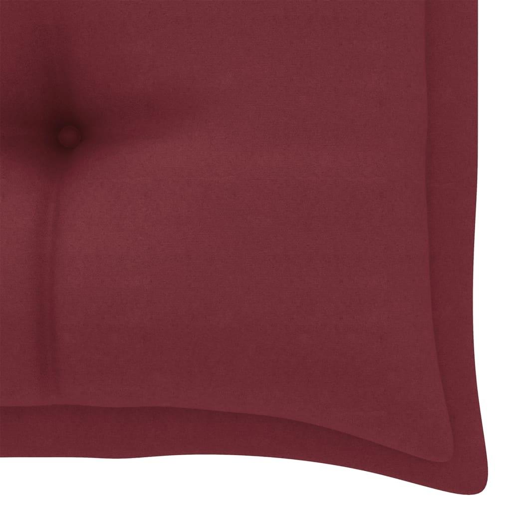 Garden Bench Cushion Wine Red 39.4"x19.7"x 2.8" Fabric at Set Shop and Smile