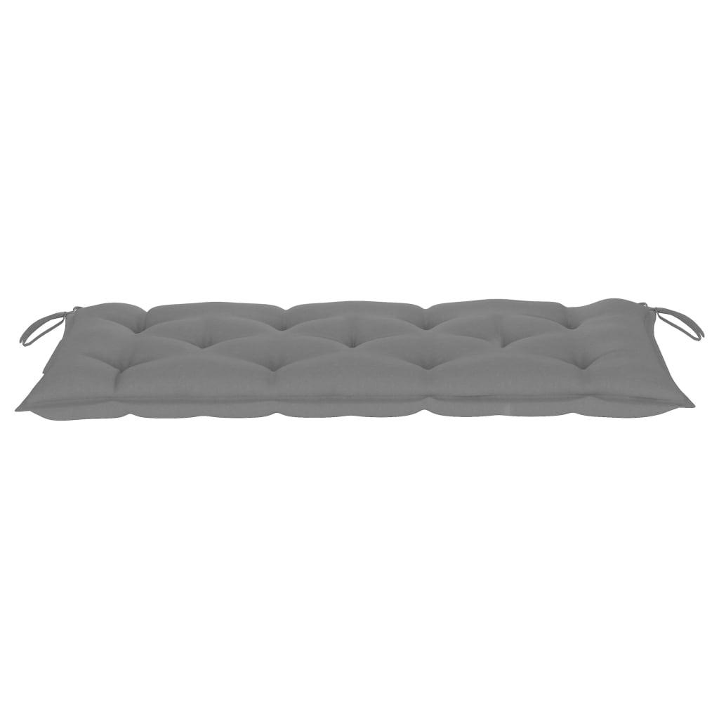 Garden Bench Cushion Gray 47.2"x19.7"x2.8" Fabric at Set Shop and Smile