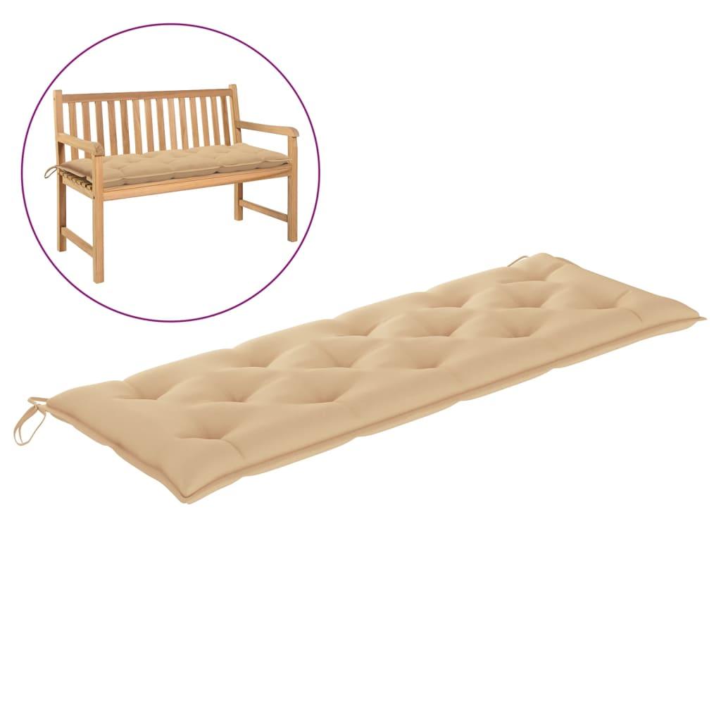 Garden Bench Cushion Beige 59.1"x19.7"x2.8" Fabric at Set Shop and Smile