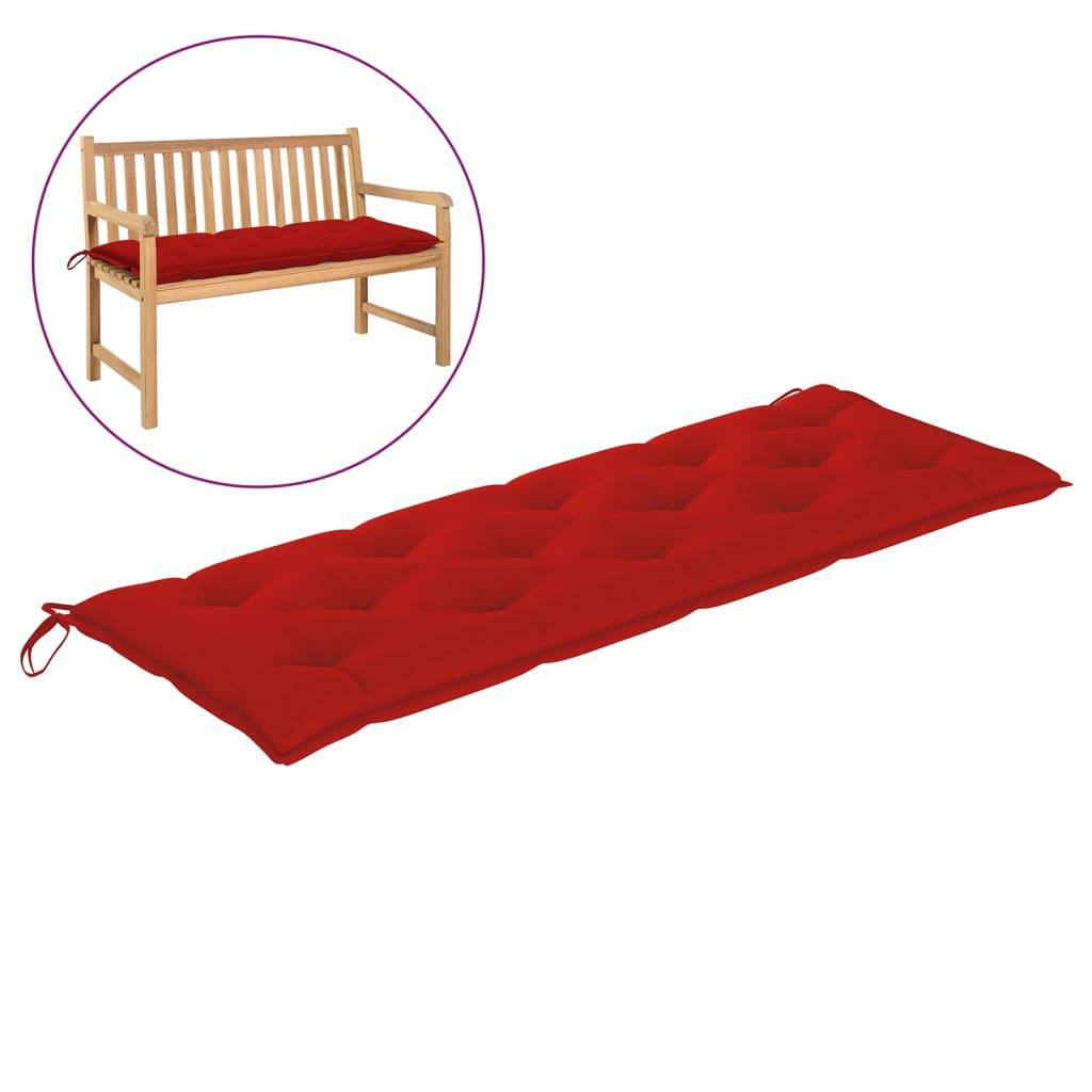 Garden Bench Cushion Red 59.1"x19.7"x2.8" Fabric at Set Shop and Smile