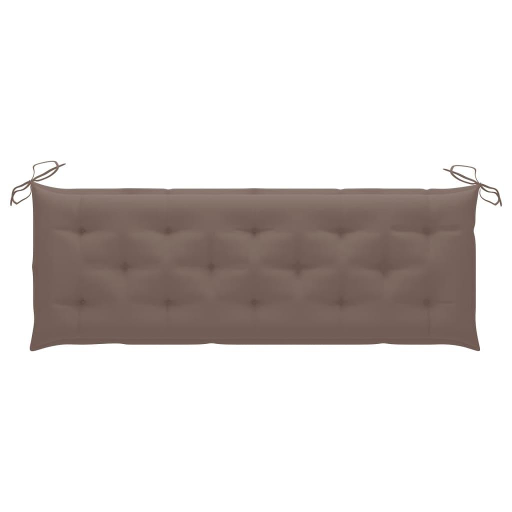 Garden Bench Cushion Taupe 59.1"x19.7"x2.8" Fabric at Set Shop and Smile
