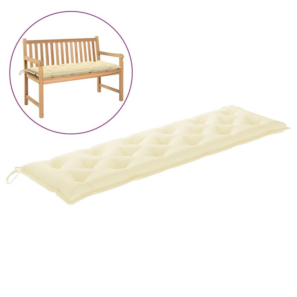 Garden Bench Cushion Cream White 70.9"x19.7"x2.8" Fabric at Set Shop and Smile