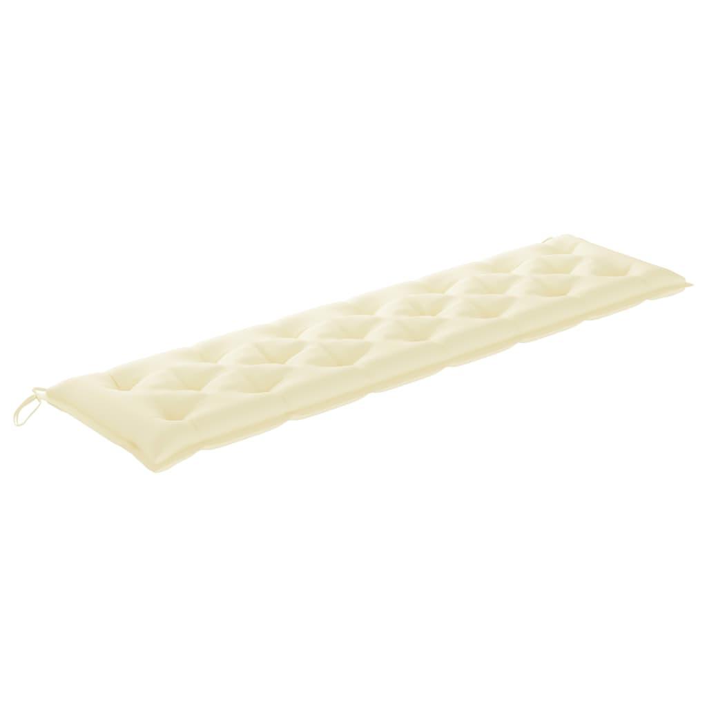 Garden Bench Cushion Cream White 78.7"x19.7"x2.8" Fabric at Set Shop and Smile