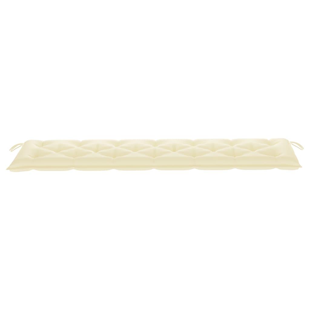 Garden Bench Cushion Cream White 78.7"x19.7"x2.8" Fabric at Set Shop and Smile