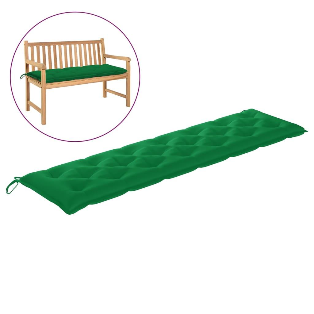 Garden Bench Cushion Green 78.7"x19.7"x2.8" Fabric at Set Shop and Smile