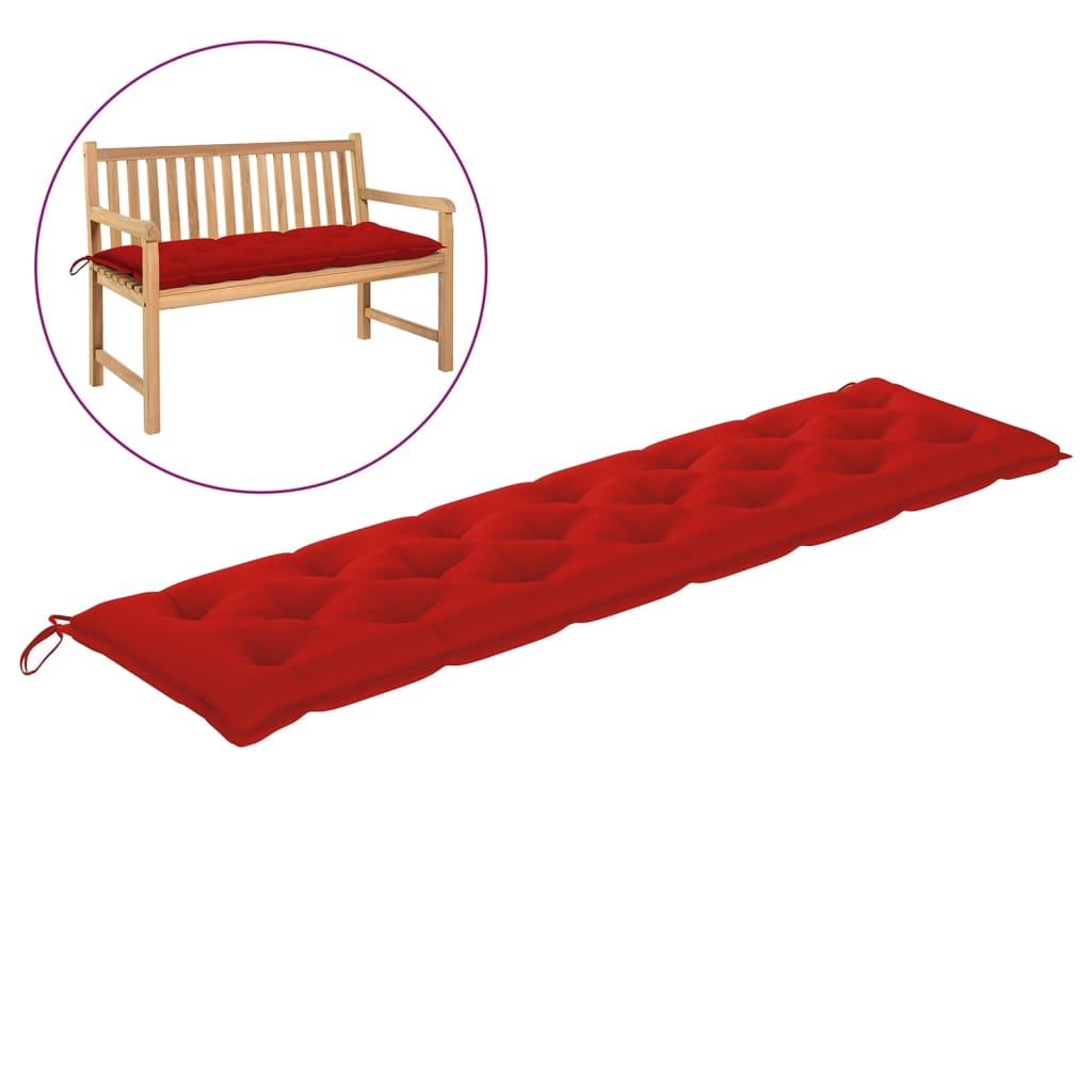 Garden Bench Cushion Red 78.7"x19.7"x2.8" Fabric at Set Shop and Smile