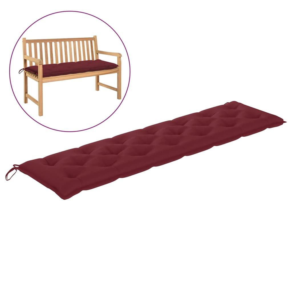 Garden Bench Cushion Wine Red 78.7"x19.7"x 2.8" Fabric at Set Shop and Smile