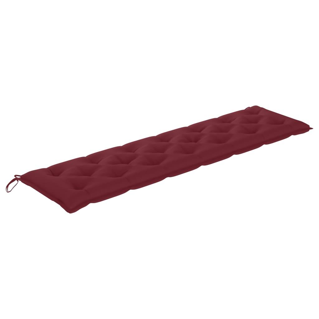 Garden Bench Cushion Wine Red 78.7"x19.7"x 2.8" Fabric at Set Shop and Smile