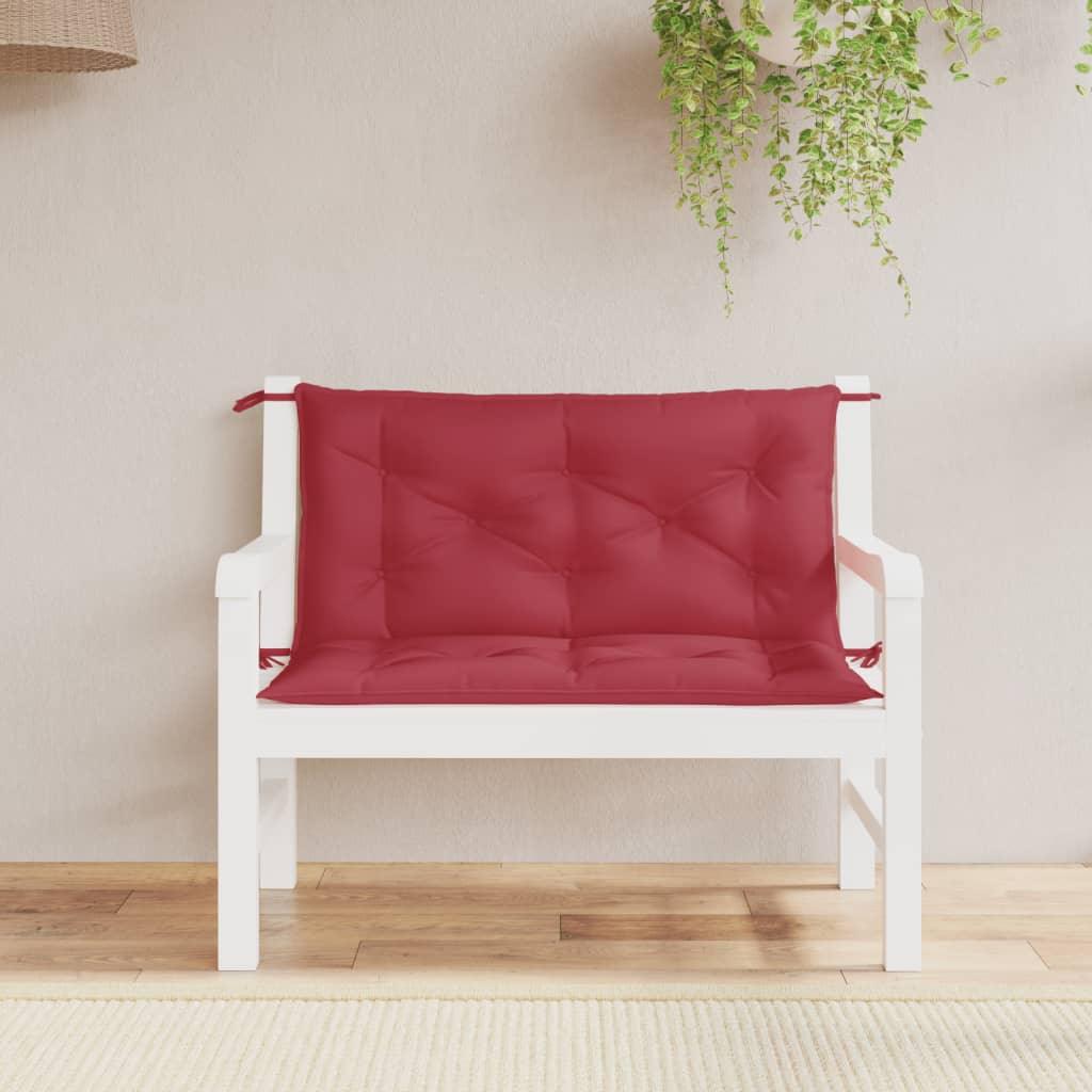 Garden Bench Cushions 2pcs Wine Red 39.4"x19.7"x2.8" Oxford Fabric at Set Shop and Smile