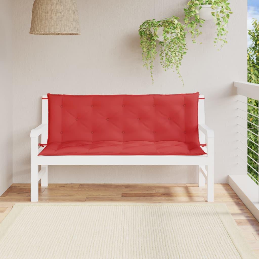 Garden Bench Cushions 2pcs Red 59.1"x19.7"x2.8" Oxford Fabric at Set Shop and Smile